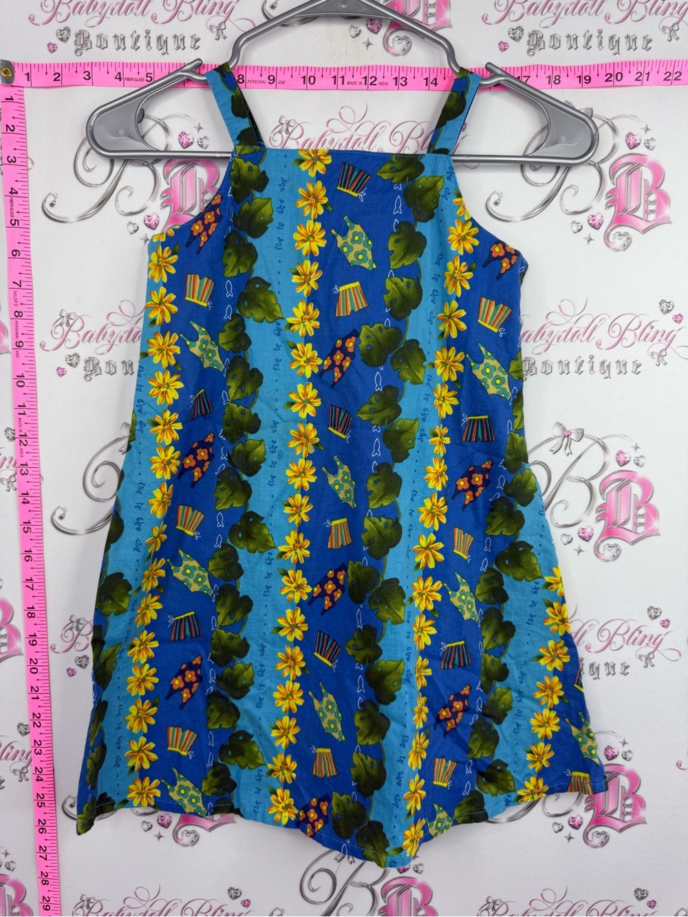 The Hawaiian Original tiki dress Kids Blue Floral Bottoms by Hilo Hattie